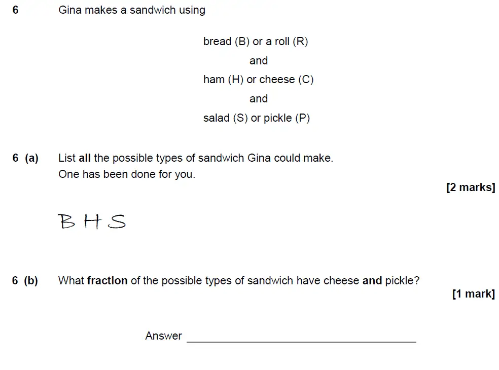 Question 6 - GCSE AQA Foundation Maths Past Paper 3 (Calculator) - November 2017