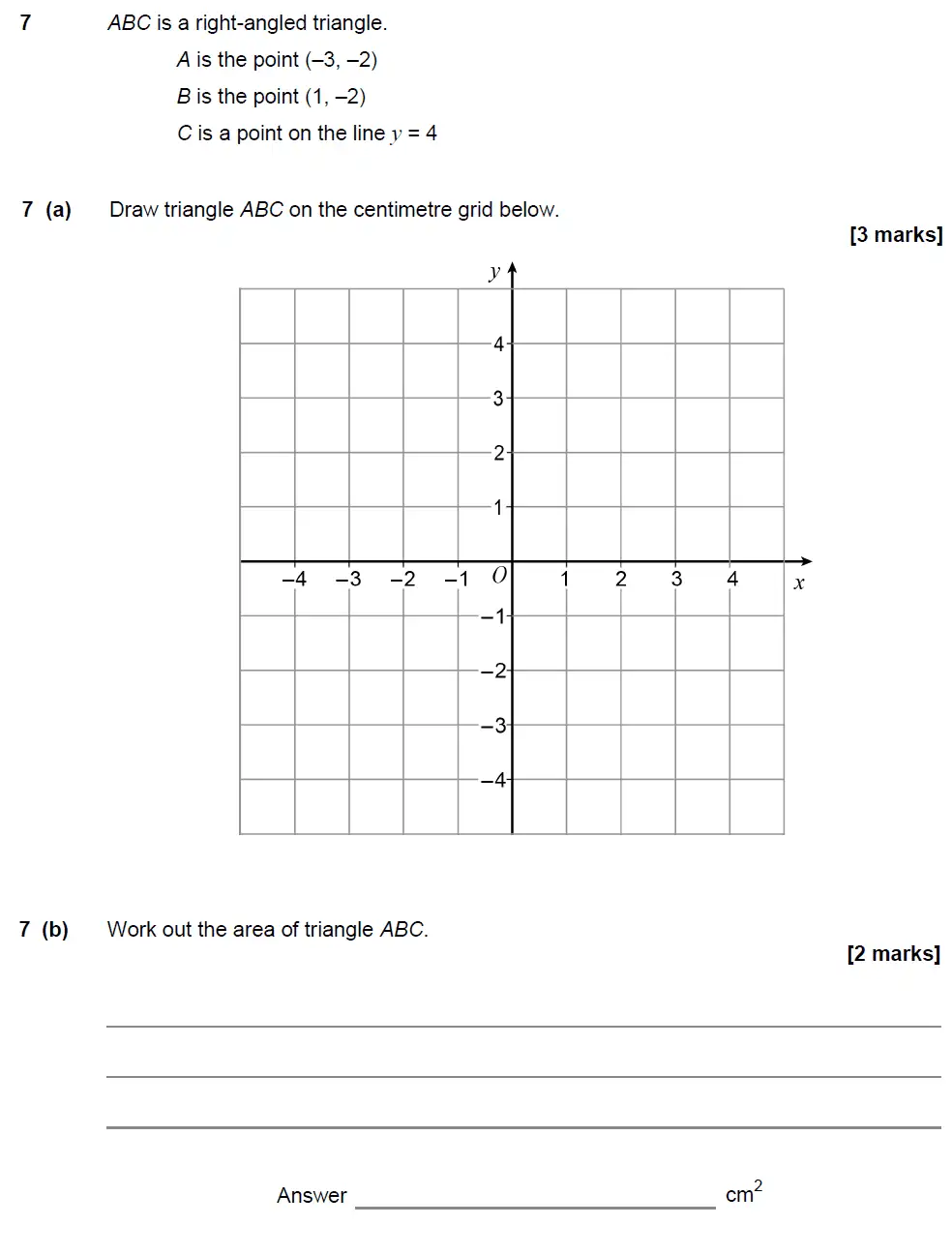 Question 7 - GCSE AQA Foundation Maths Past Paper 3 (Calculator) - November 2017