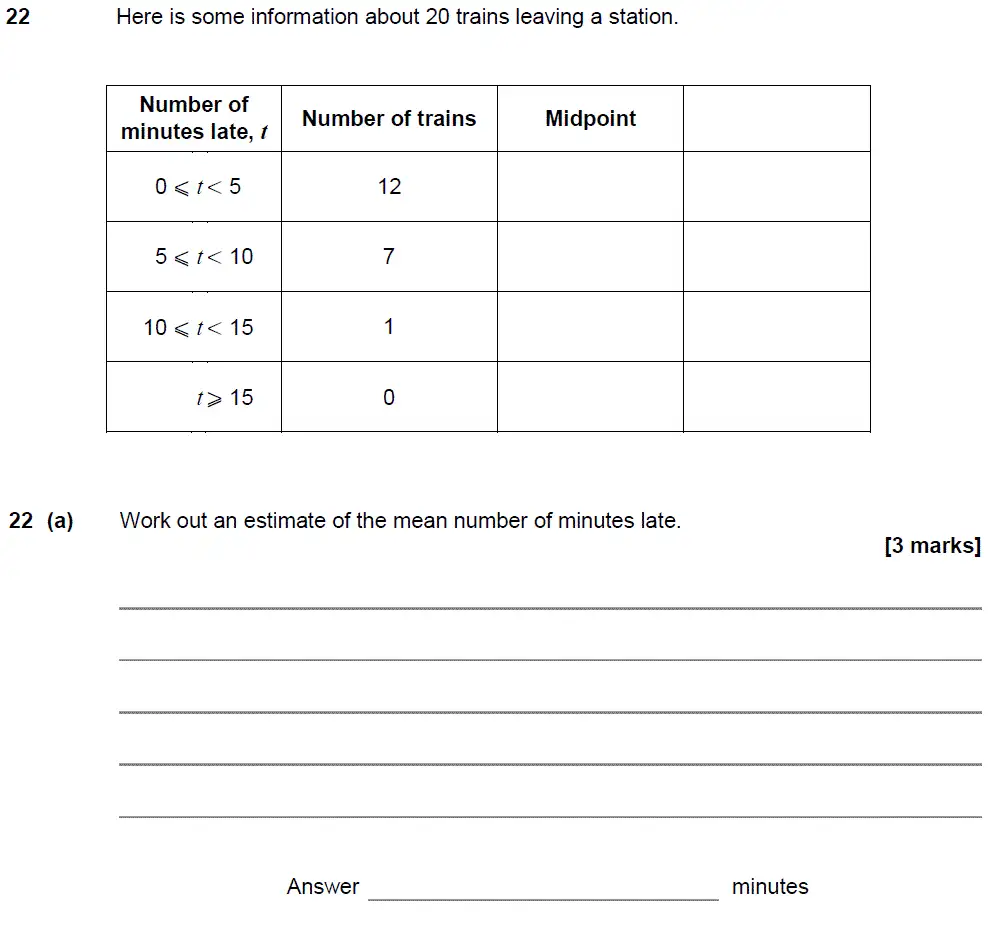 Question 23 - GCSE AQA Foundation Maths Past Paper 2 (Calculator) - November 2018