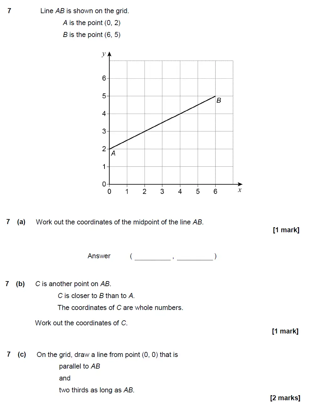 Question 7 - GCSE AQA Foundation Maths Past Paper 2 (Calculator) - November 2018