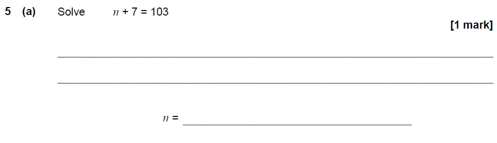 Question 5 - GCSE AQA Foundation Maths Past Paper 3 (Calculator) - November 2018