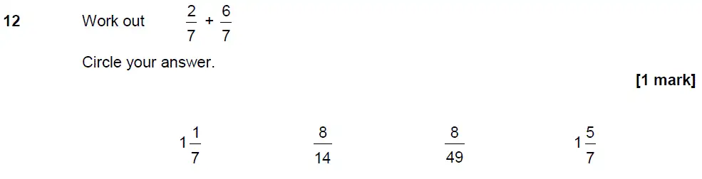 Question 12 - GCSE AQA Foundation Maths Past Paper 1 (Non-Calculator) - November 2018