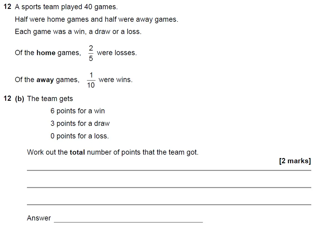 Question 14 - GCSE AQA Foundation Maths Past Paper 2 (Calculator) - November 2021