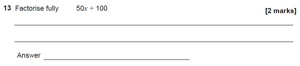 Question 15 - GCSE AQA Foundation Maths Past Paper 2 (Calculator) - November 2021