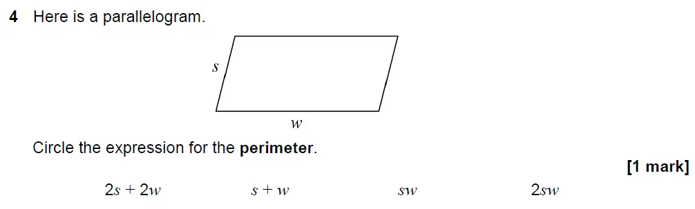 Question 4 - GCSE AQA Foundation Maths Past Paper 2 (Calculator) - November 2021