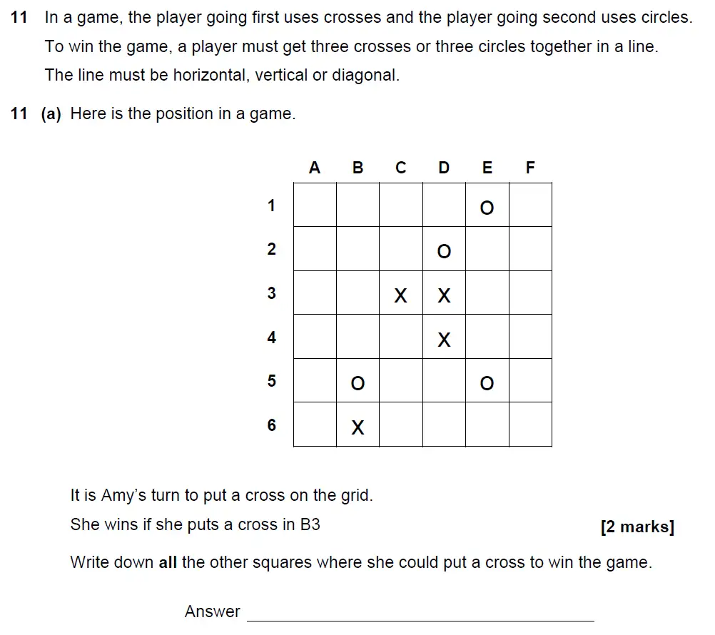 Question 11 - GCSE AQA Foundation Maths Past Paper 3 (Calculator) - November 2021