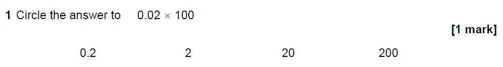 Question 1 - GCSE AQA Foundation Maths Past Paper 1 (Non-Calculator) - November 2021