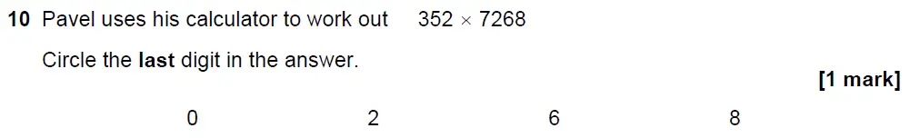 Question 11 - GCSE AQA Foundation Maths Past Paper 1 (Non-Calculator) - November 2021