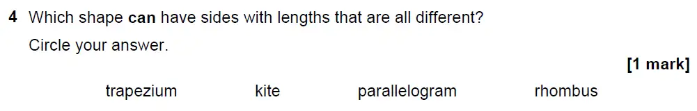 Question 4 - GCSE AQA Foundation Maths Past Paper 1 (Non-Calculator) - November 2021