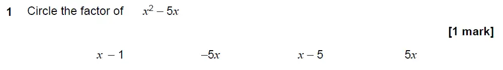 Question 1 - GCSE AQA Higher Maths Past Paper 2 (Calculator) - November 2021