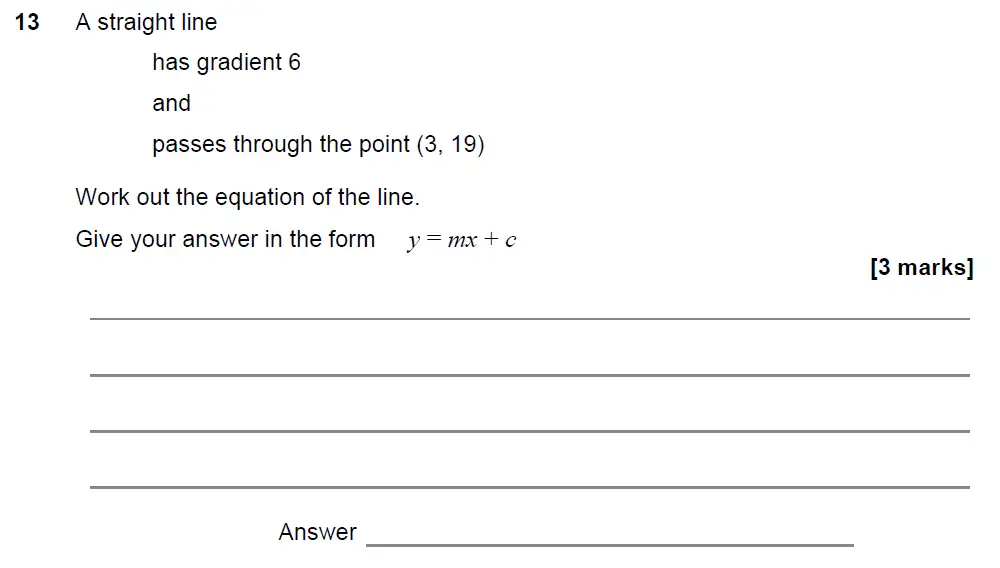 Question 14 - GCSE AQA Higher Maths Past Paper 2 (Calculator) - November 2021