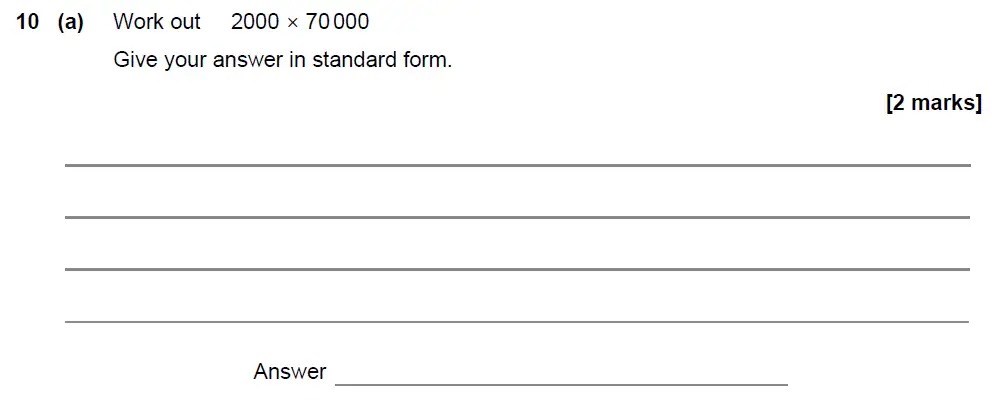 Question 11 - GCSE AQA Higher Maths Past Paper 1 (Non-Calculator) - November 2021