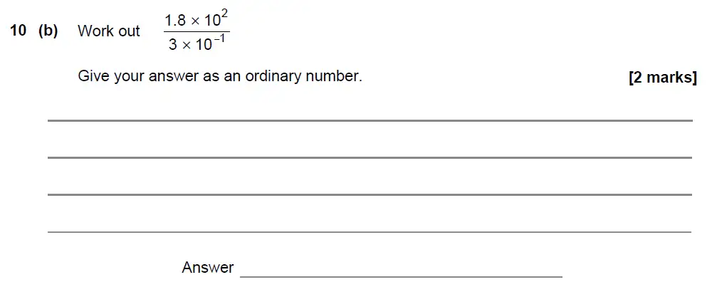 Question 12 - GCSE AQA Higher Maths Past Paper 1 (Non-Calculator) - November 2021