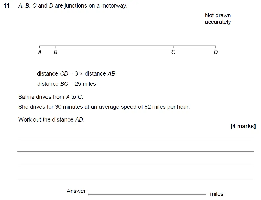 Question 13 - GCSE AQA Higher Maths Past Paper 1 (Non-Calculator) - November 2021