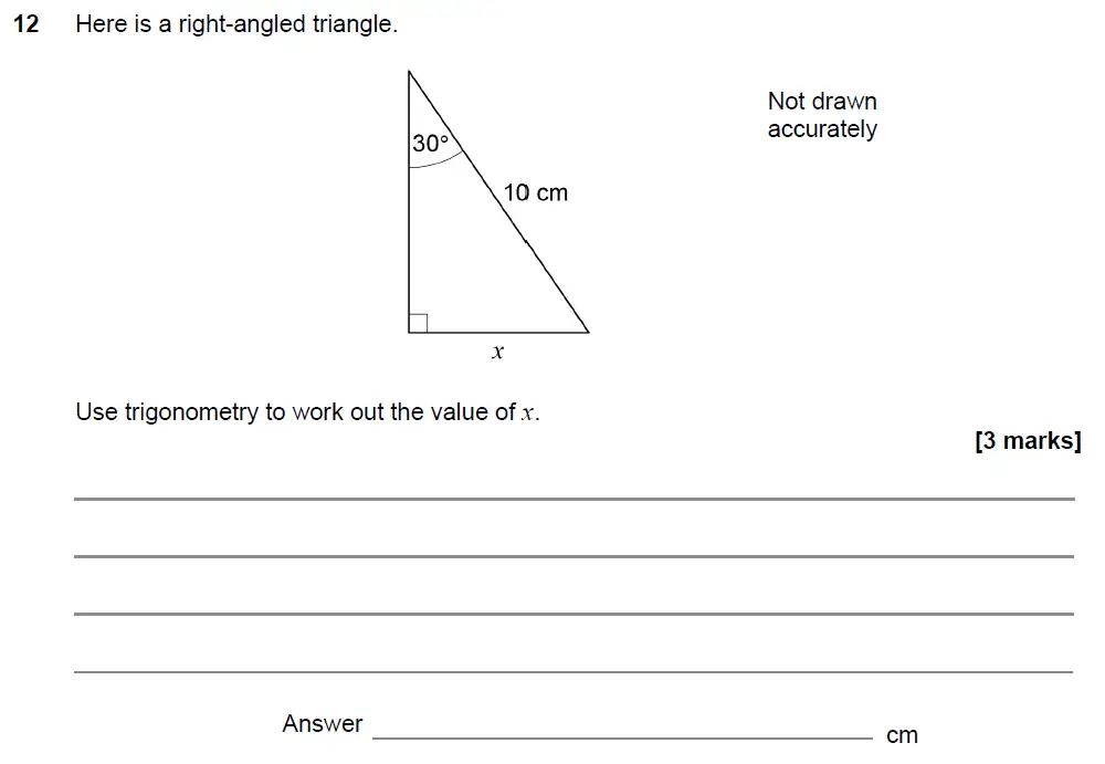 Question 14 - GCSE AQA Higher Maths Past Paper 1 (Non-Calculator) - November 2021