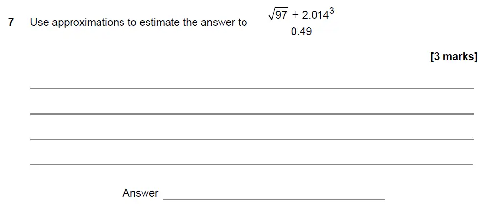 Question 7 - GCSE AQA Higher Maths Past Paper 1 (Non-Calculator) - November 2021