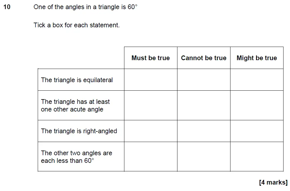 Question 10 - GCSE AQA Foundation Maths Past Paper 2 (Calculator) - November 2017