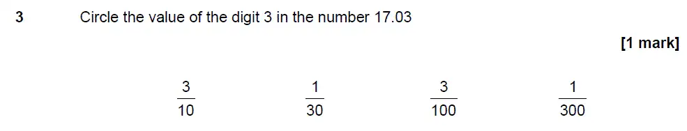 Question 3 - GCSE AQA Foundation Maths Past Paper 2 (Calculator) - November 2017