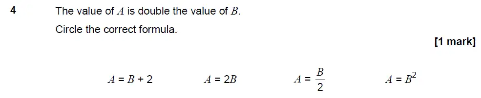 Question 4 - GCSE AQA Foundation Maths Past Paper 2 (Calculator) - November 2017