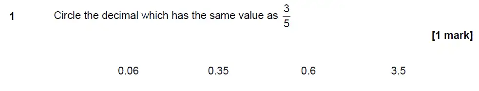 Question 1 - GCSE AQA Foundation Maths Past Paper 1 (Non-Calculator) - November 2017