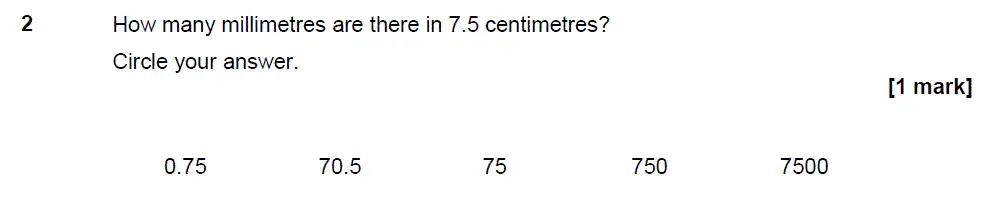 Question 2 - GCSE AQA Foundation Maths Past Paper 1 (Non-Calculator) - November 2017