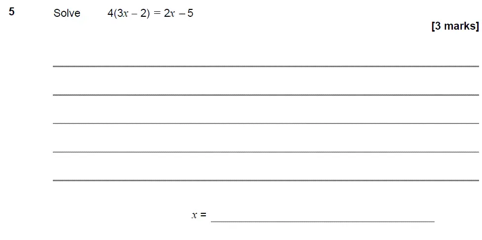 Question 5 - GCSE AQA Higher Maths Past Paper 2 (Calculator) - November 2017