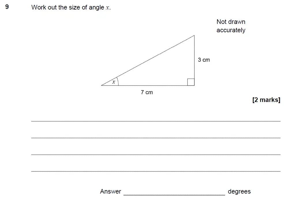 Question 9 - GCSE AQA Higher Maths Past Paper 2 (Calculator) - November 2017