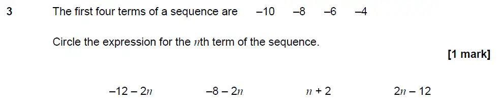 Question 3 - GCSE AQA Higher Maths Past Paper 3 (Calculator) - November 2017