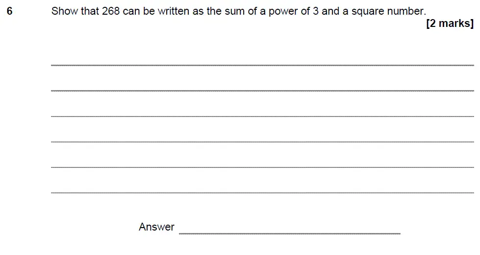 Question 6 - GCSE AQA Higher Maths Past Paper 3 (Calculator) - November 2017