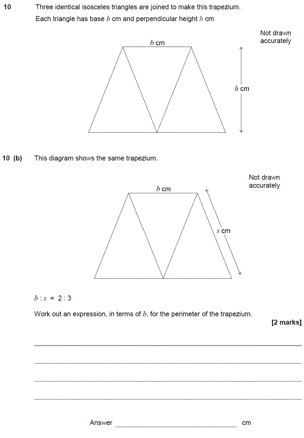 Question 12 - GCSE AQA Higher Maths Past Paper 1 (Non-Calculator) - June 2017