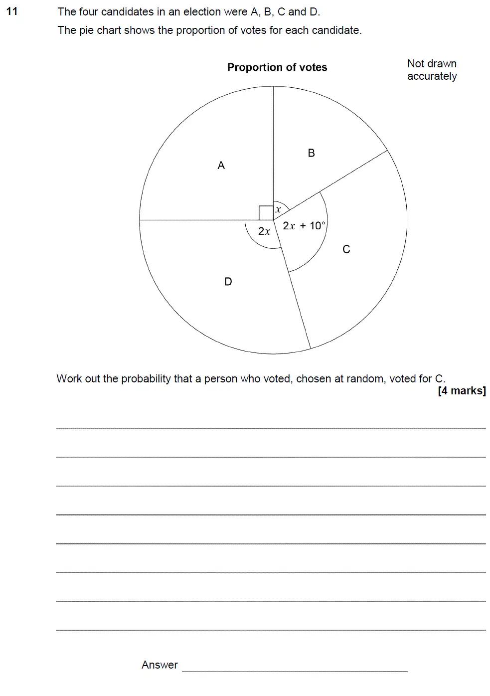 Question 13 - GCSE AQA Higher Maths Past Paper 1 (Non-Calculator) - June 2017