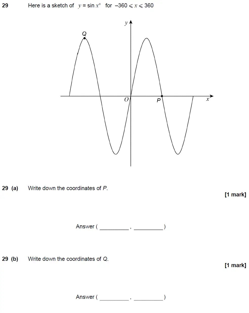 Question 35 - GCSE AQA Higher Maths Past Paper 1 (Non-Calculator) - June 2017