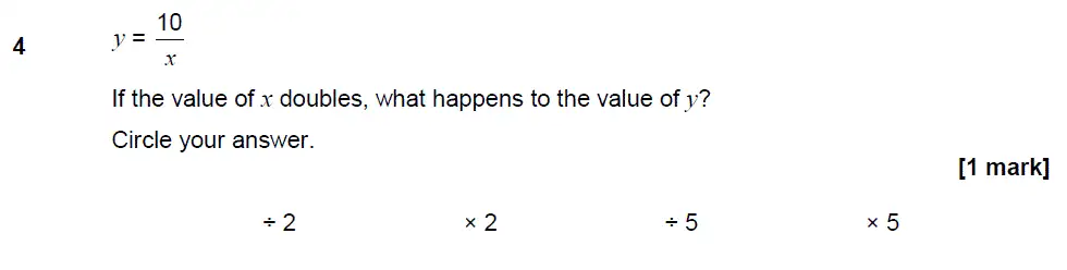 Question 4 - GCSE AQA Higher Maths Past Paper 1 (Non-Calculator) - June 2017