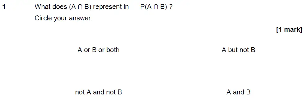 Question 1 - GCSE AQA Higher Maths Past Paper 2 (Calculator) - November 2018