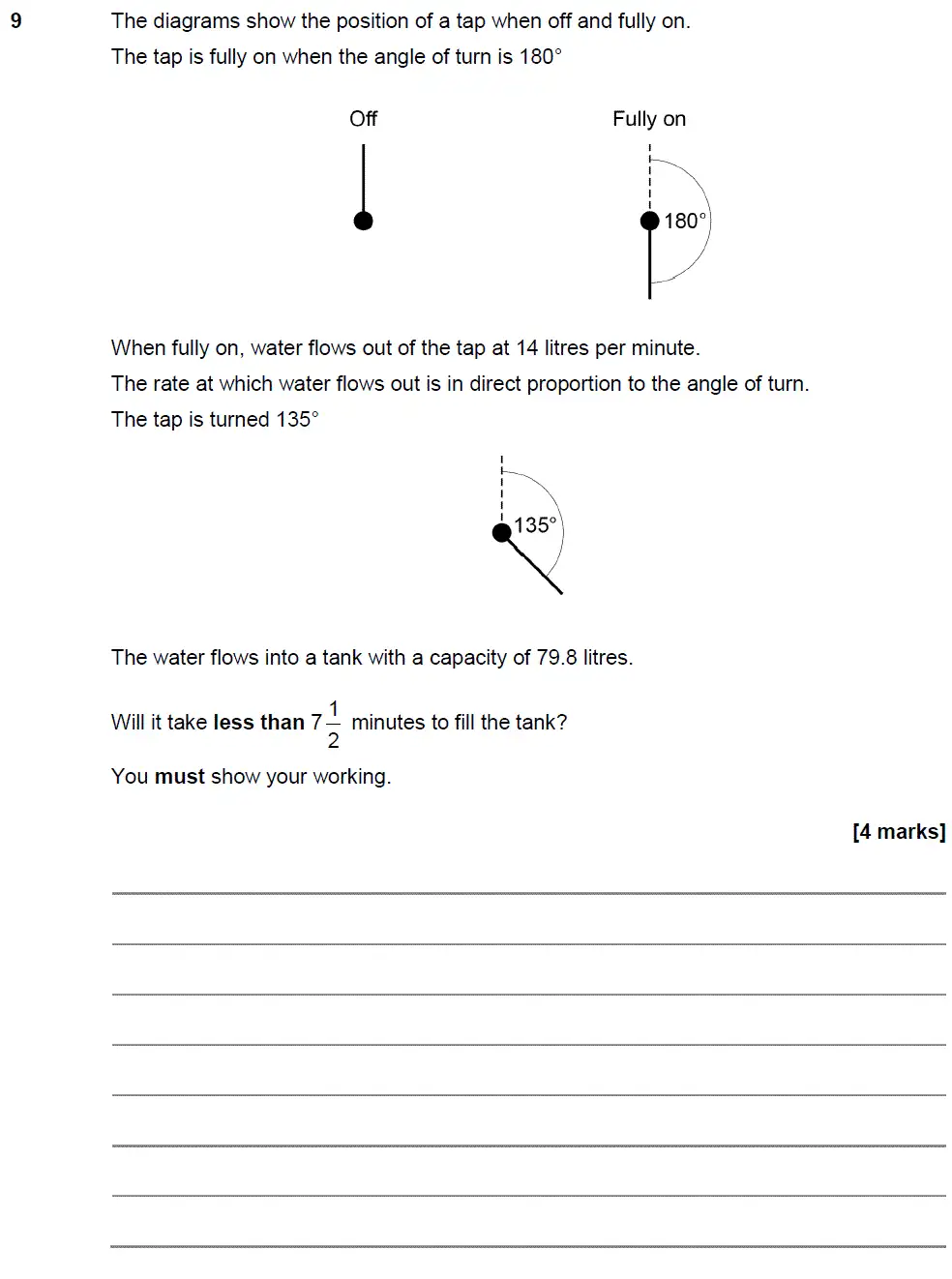 Question 10 - GCSE AQA Higher Maths Past Paper 2 (Calculator) - November 2018
