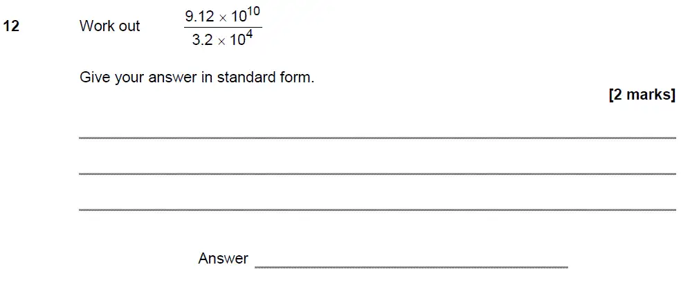 Question 13 - GCSE AQA Higher Maths Past Paper 2 (Calculator) - November 2018
