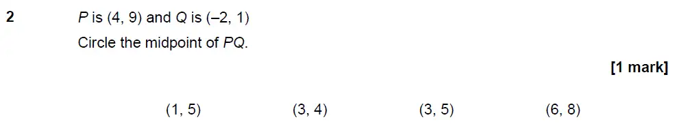 Question 2 - GCSE AQA Higher Maths Past Paper 2 (Calculator) - November 2018