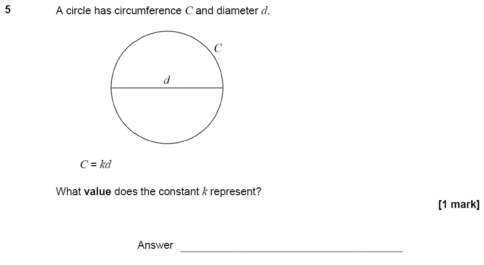 Question 5 - GCSE AQA Higher Maths Past Paper 2 (Calculator) - November 2018