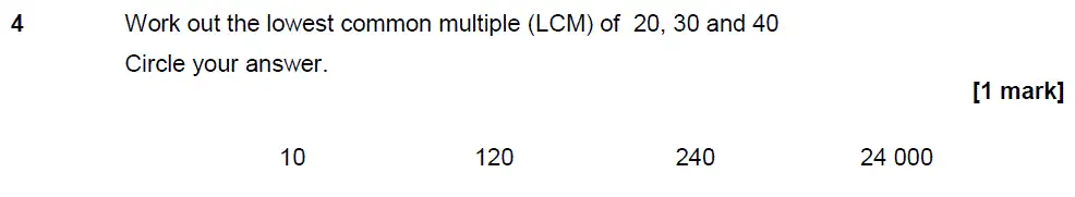 Question 4 - GCSE AQA Higher Maths Past Paper 3 (Calculator) - November 2018