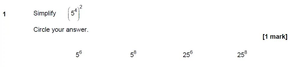 Question 1 - GCSE AQA Higher Maths Past Paper 1 (Non-Calculator) - November 2018