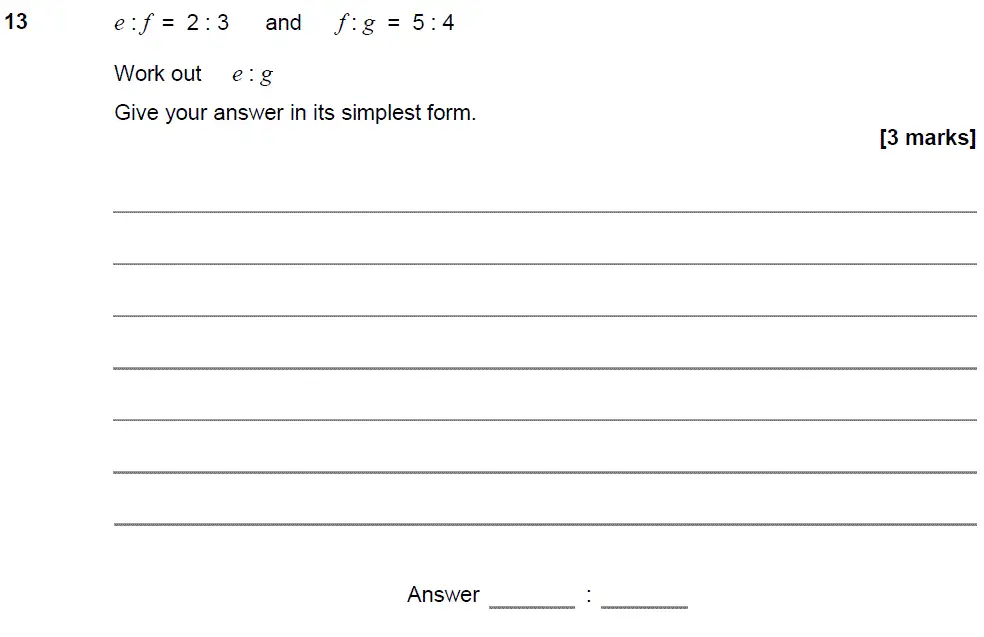 Question 13 - GCSE AQA Higher Maths Past Paper 1 (Non-Calculator) - November 2018