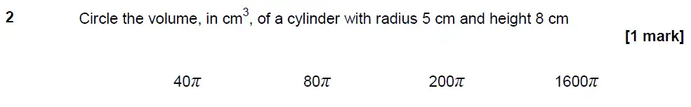 Question 2 - GCSE AQA Higher Maths Past Paper 1 (Non-Calculator) - November 2018