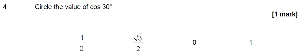 Question 4 - GCSE AQA Higher Maths Past Paper 1 (Non-Calculator) - November 2018