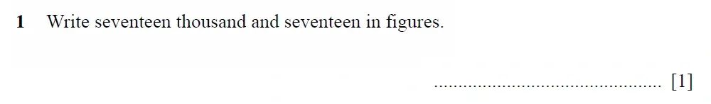 Question 01 - Cambridge IGCSE Maths Past Papers - Core Calculator 2020 - Specimen Paper 1