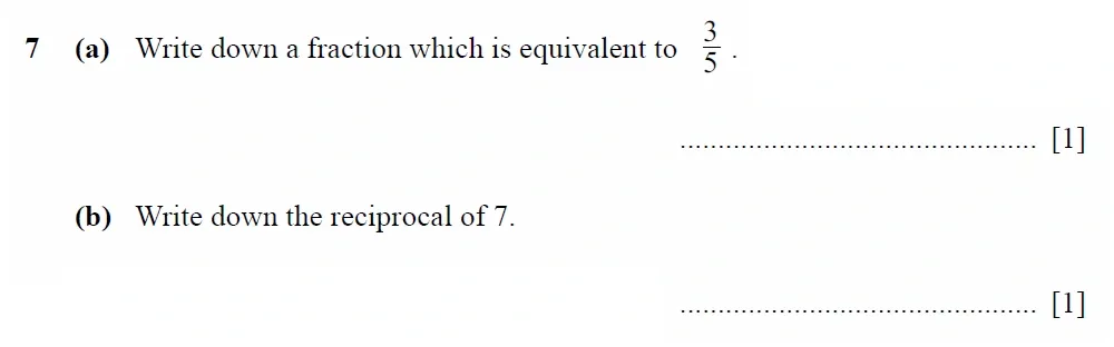 Question 07(a,b) - Cambridge IGCSE Maths Past Papers - Core Calculator 2020 - Specimen Paper 1