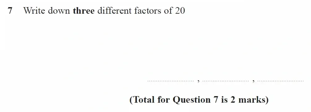 Question 07 - GCSE Edexcel Foundation Maths Past Paper 1 (Non-Calculator) - June 2023