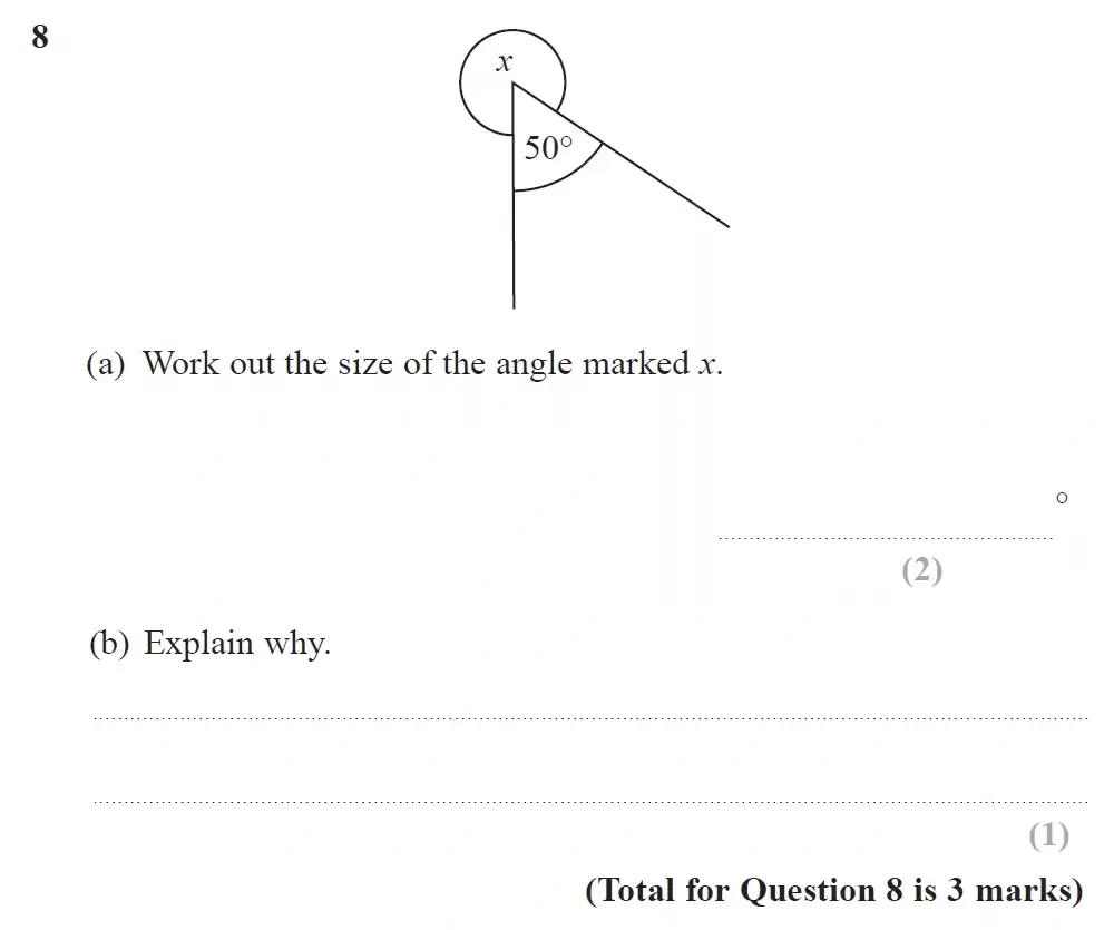 Question 08 - GCSE Edexcel Foundation Maths Past Paper 1 June 2023