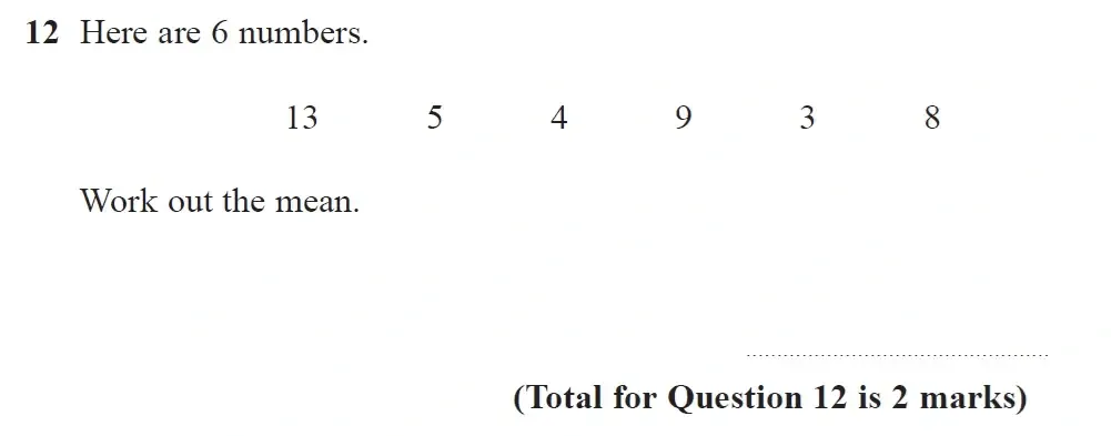 Question 12 - GCSE Edexcel Foundation Maths Past Paper 1 June 2023