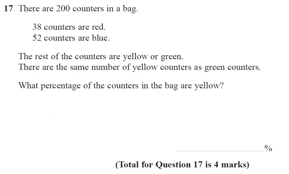 Question 17 - GCSE Edexcel Foundation Maths Past Paper 1 June 2023