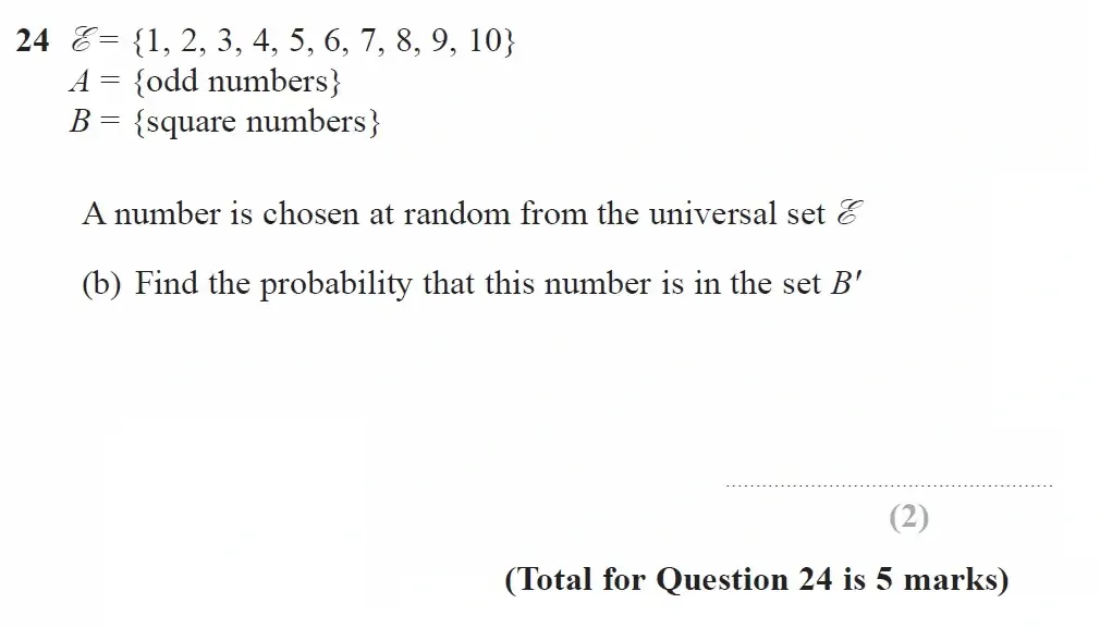 Question 24(b) - GCSE Edexcel Foundation Maths Past Paper 1 June 2023